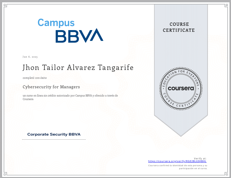 Certificado Coursera