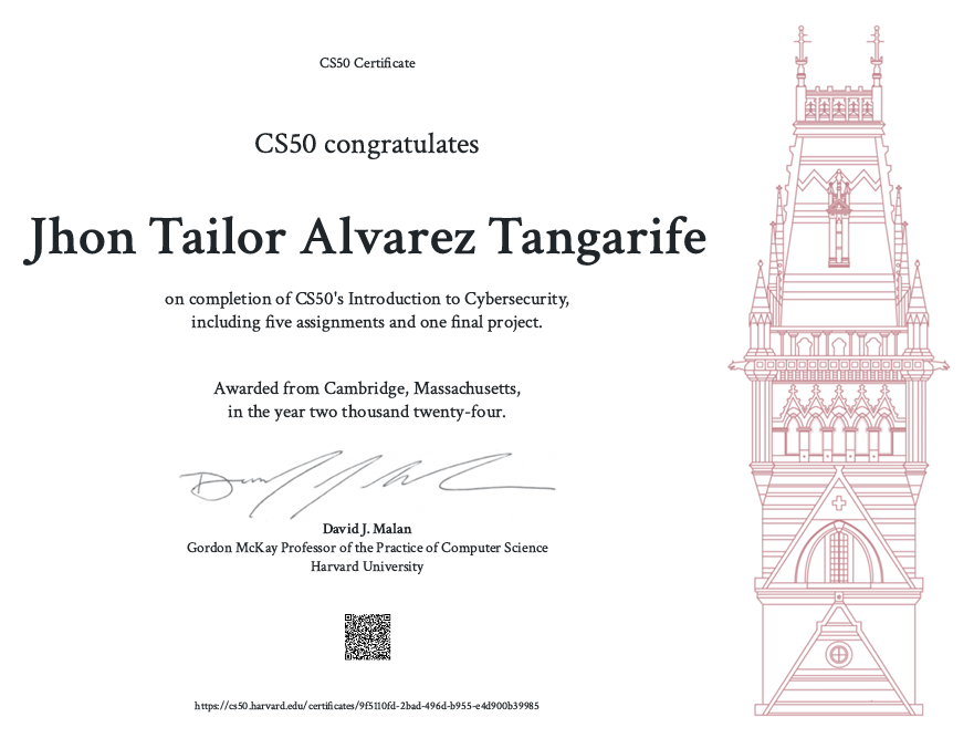 Certificado Harvard CS50